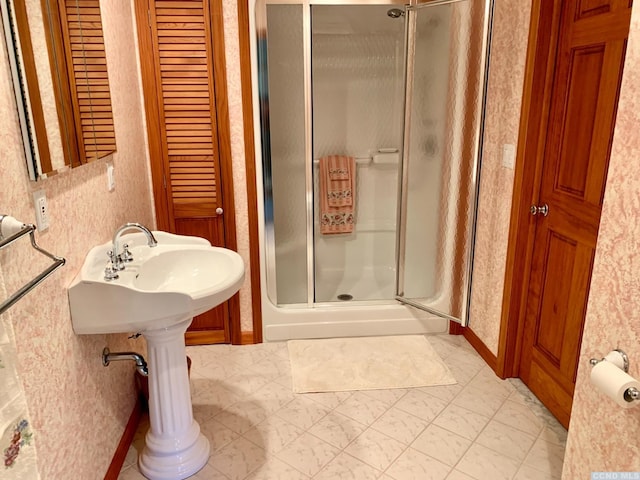 160 Willowbrook Rd, Hudson, NY 12534 - bathroom with a shower stall and baseboards