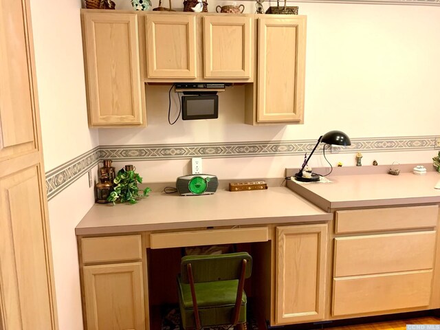 160 Willowbrook Rd, Hudson, NY 12534 - kitchen featuring light brown cabinetry and light countertops