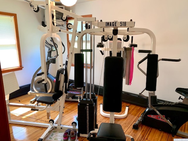 160 Willowbrook Rd, Hudson, NY 12534 - exercise room featuring wood finished floors