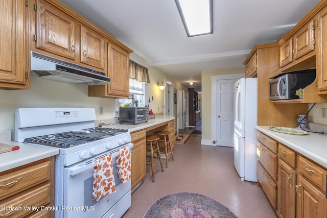 kitchen featuring white appliances