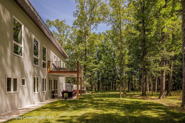 view of yard with a patio area