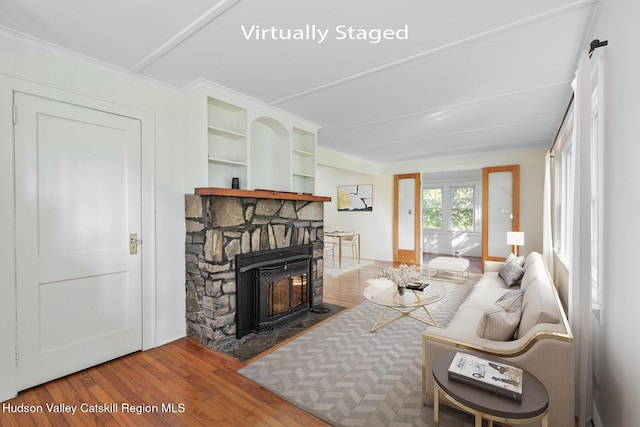 living room featuring hardwood / wood-style floors