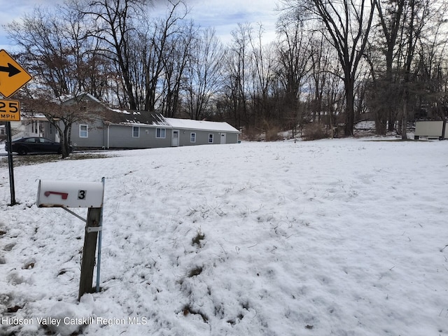 view of snowy yard