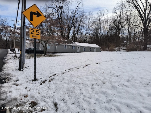 view of snowy yard