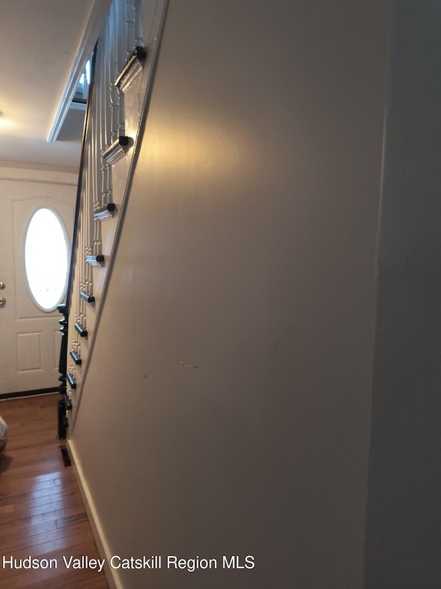 interior space featuring dark hardwood / wood-style floors