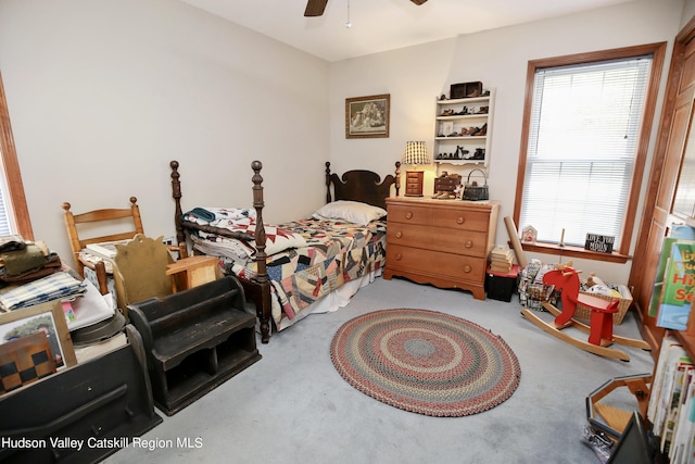 199 Echo Hill Rd, Saugerties, NY 12477 - bedroom with a ceiling fan and carpet