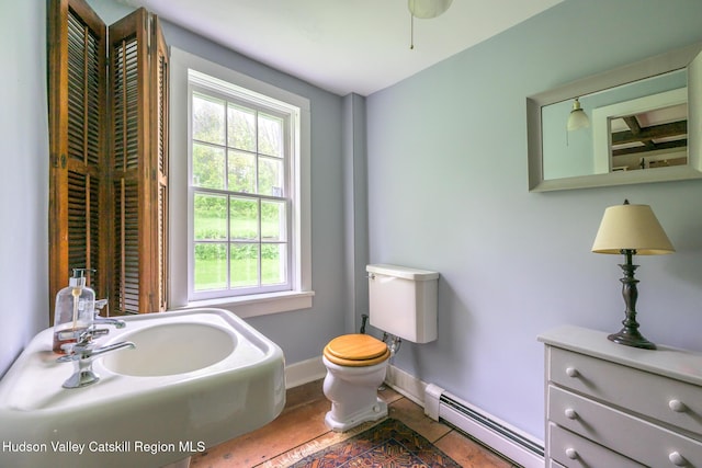 1250 County Route 351, Rensselaerville, NY 12147 - bathroom with baseboard heating and healthy amount of natural light