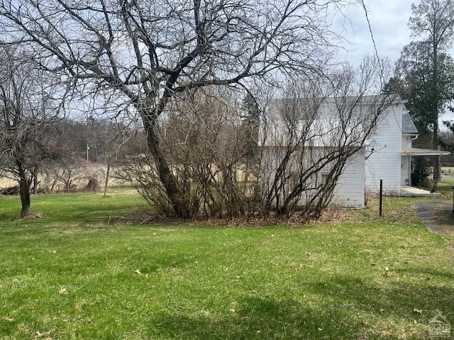 view of grassy yard