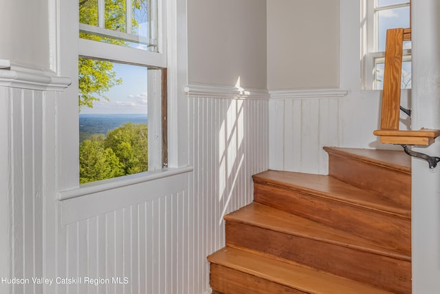 view of stairway