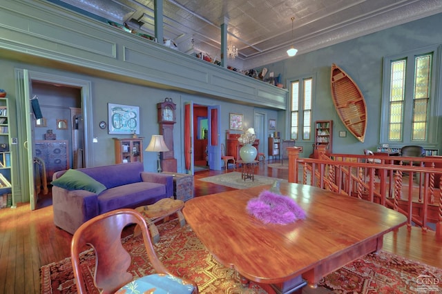 380 Main St, New Baltimore, NY 12124 - dining room with wood-type flooring and an ornate ceiling