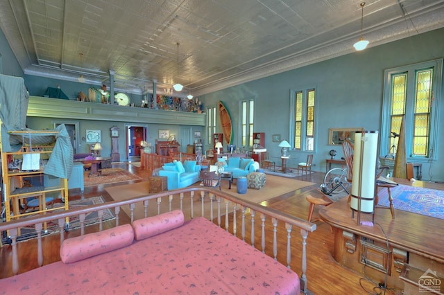 380 Main St, New Baltimore, NY 12124 - miscellaneous room with wood finished floors and crown molding