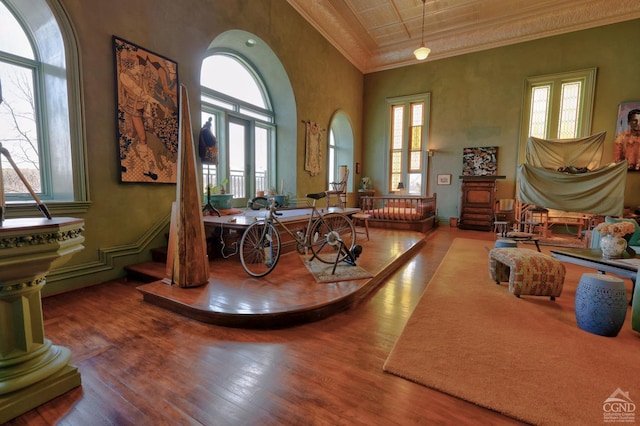 380 Main St, New Baltimore, NY 12124 - sitting room with wood finished floors and ornamental molding