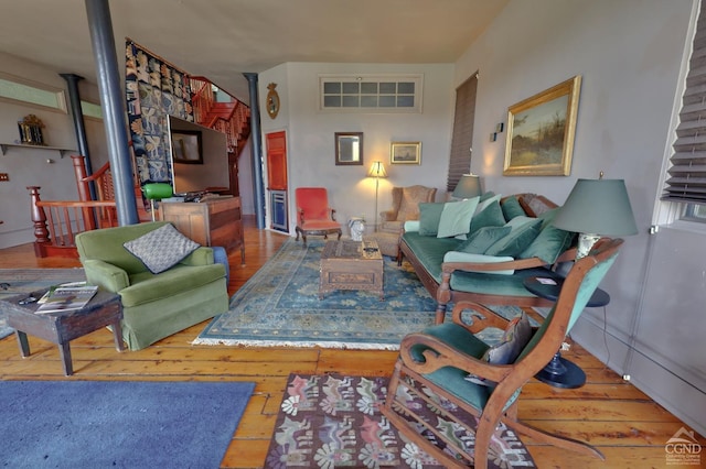 380 Main St, New Baltimore, NY 12124 - living area featuring hardwood / wood-style floors