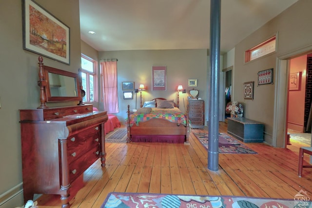 380 Main St, New Baltimore, NY 12124 - bedroom featuring hardwood / wood-style floors and ornate columns