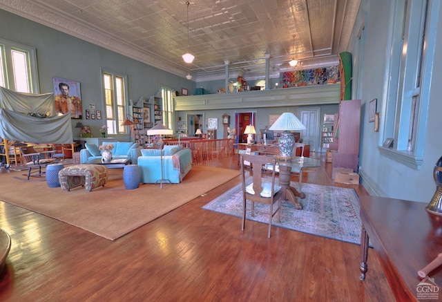 380 Main St, New Baltimore, NY 12124 - living area with crown molding and wood finished floors