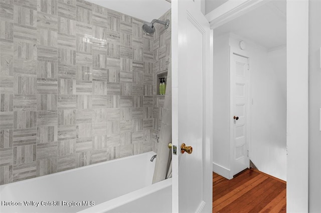 370 N Elting Corners Rd, Highland, NY 12528 - full bathroom with wood finished floors and shower / bath combination