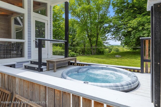 370 N Elting Corners Rd, Highland, NY 12528 - view of pool featuring a deck and a yard