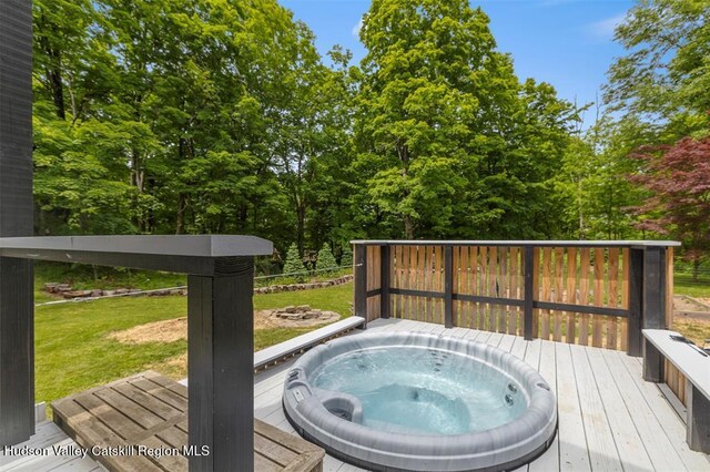 370 N Elting Corners Rd, Highland, NY 12528 - wooden deck with a yard
