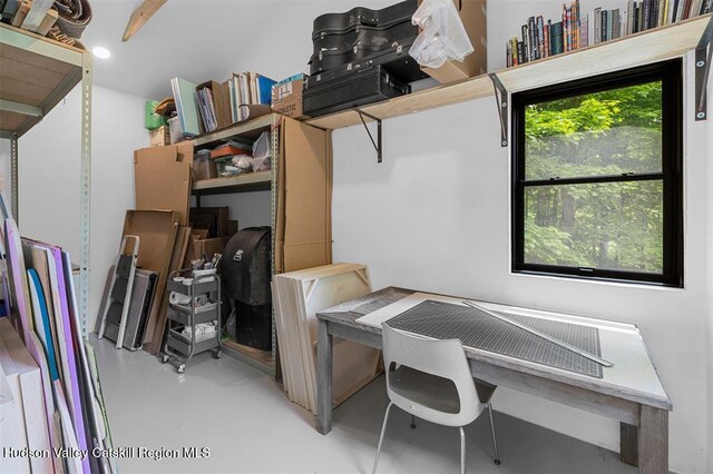 370 N Elting Corners Rd, Highland, NY 12528 - home office with finished concrete flooring