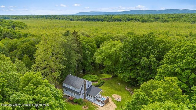 370 N Elting Corners Rd, Highland, NY 12528 - view from above of property featuring a heavily wooded area and a mountain backdrop
