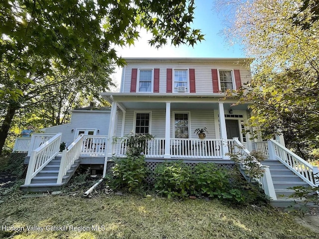 view of front of house featuring covered porch