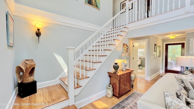 50 Manhattoes Dr, Athens, NY 12015 - stairs featuring wood finished floors and baseboards