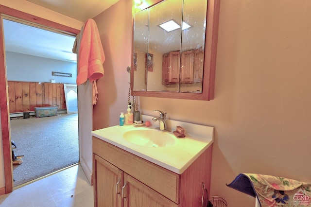 568 State Route 145, Middleburgh, NY 12122 - bathroom with vanity and tile patterned floors