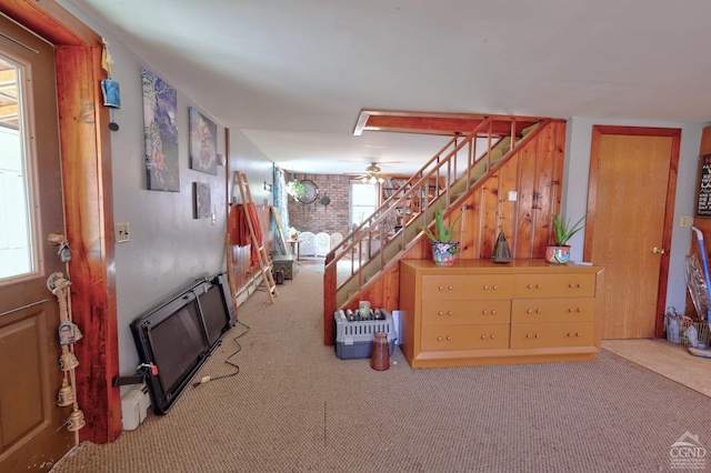 568 State Route 145, Middleburgh, NY 12122 - hall featuring carpet, stairs, and healthy amount of natural light