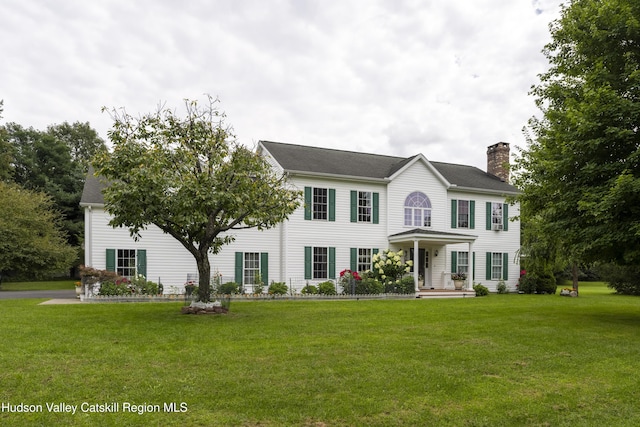 368 Gahbauer Rd, Hudson, NY 12534 - colonial home with a chimney and a front lawn
