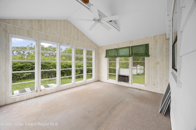 118 Yonderview Rd, Hillsdale, NY 12529 - unfurnished sunroom with a ceiling fan and lofted ceiling