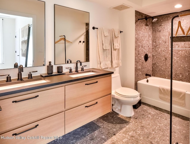 10 Enclave N Dr Unit 106, Windham, NY 12496 - full bath with double vanity and shower / tub combination