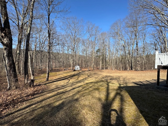 317 Scutt Rd, Greenville, NY 12083 - view of green lawn with a deck and a view of trees