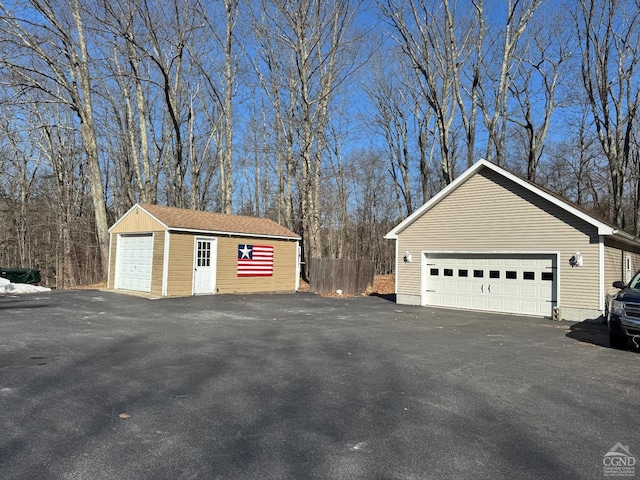317 Scutt Rd, Greenville, NY 12083 - detached garage with fence