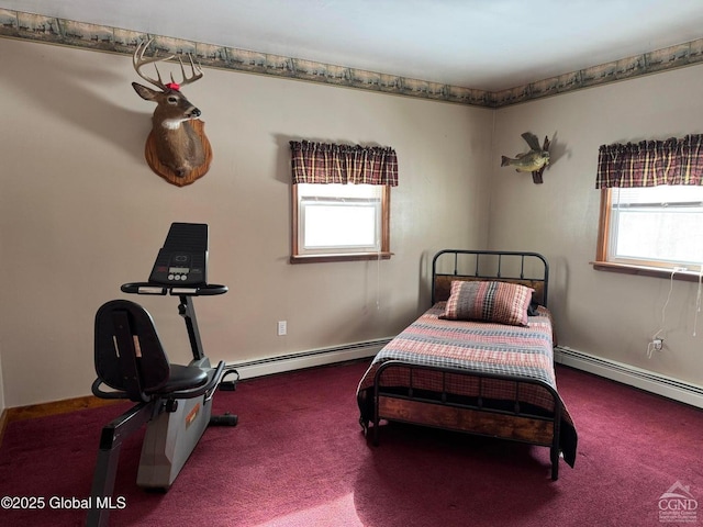 317 Scutt Rd, Greenville, NY 12083 - bedroom with carpet floors and a baseboard radiator