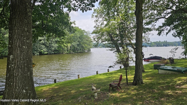 192 W Shore Dr, Valatie, NY 12184 - water view with a boat dock