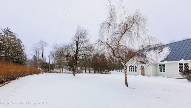 view of snowy yard