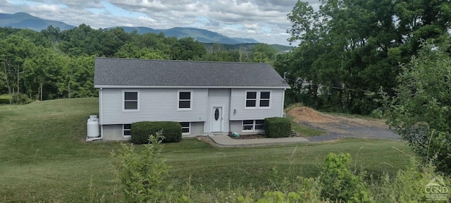 1316 Woods Rd, Germantown, NY 12526 - view of front of home featuring a front yard, a mountain view, and a view of trees