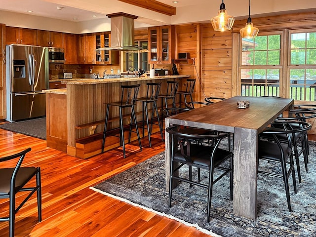 60 Leon Ln, Stony Creek, NY 12878 - dining room featuring light wood-style floors and recessed lighting