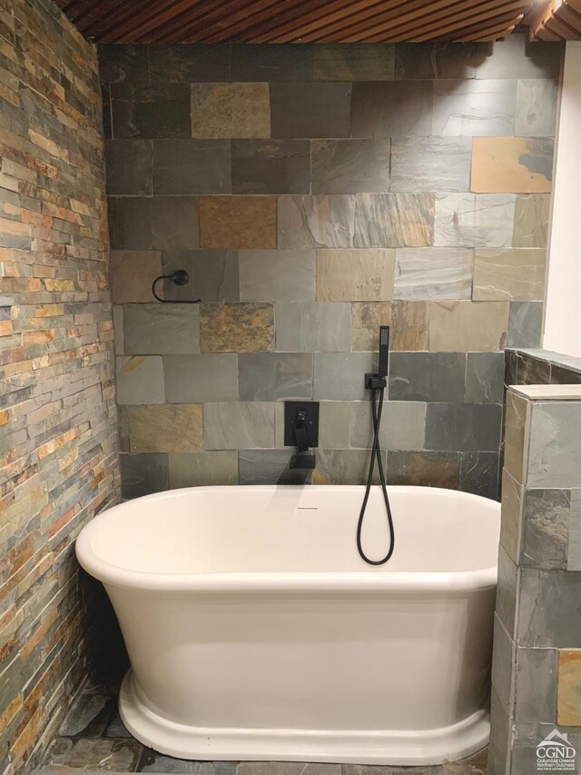 72 Hunter Dr Unit L-6, Hunter, NY 12442 - bathroom with a freestanding tub