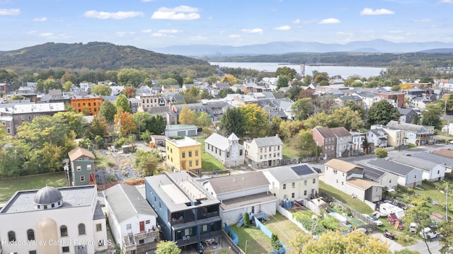 244 Columbia St, Hudson, NY 12534 - aerial view of residential area with a water and mountain view
