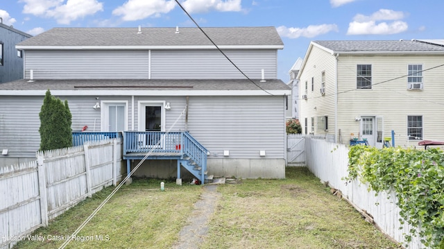 244 Columbia St, Hudson, NY 12534 - back of property featuring a shingled roof