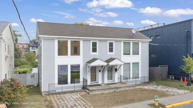 244 Columbia St, Hudson, NY 12534 - view of property featuring covered porch and a shingled roof