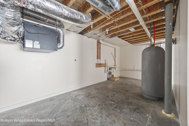 244 Columbia St, Hudson, NY 12534 - unfinished below grade area featuring oil tank