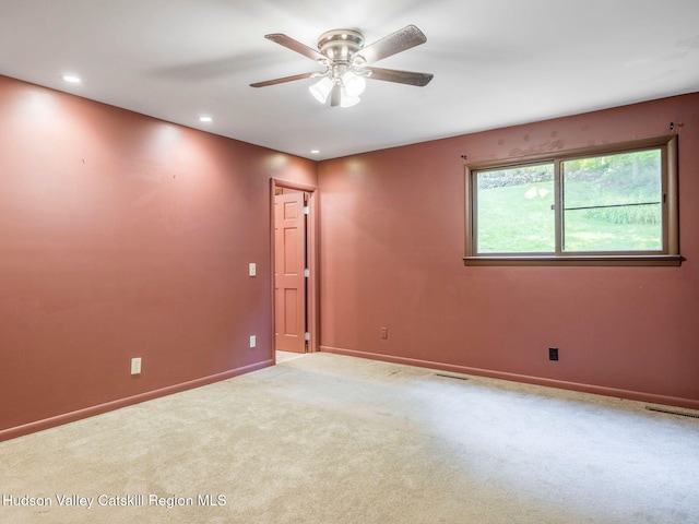 221 Cardinal Rd, Hyde Park, NY 12538 - unfurnished room featuring ceiling fan, light colored carpet, and recessed lighting