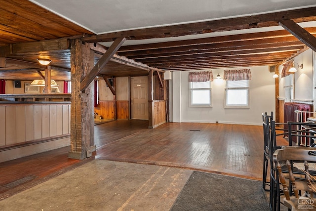 170 County Route 7a Unit 1, Copake, NY 12516 - below grade area featuring wood-type flooring and baseboards