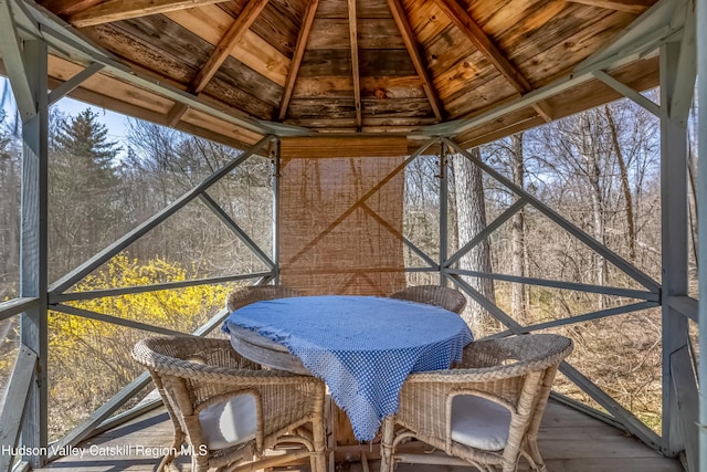 view of sunroom