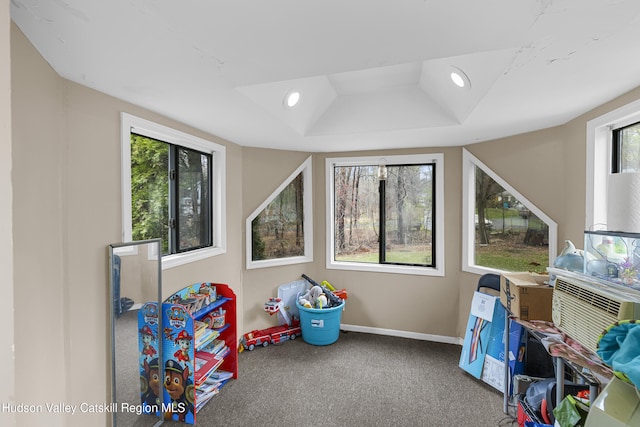 252 Ruby Rd, Kingston, NY 12401 - playroom with baseboards, carpet, and recessed lighting