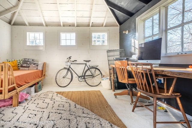 84 Old Rte 82, Hudson, NY 12534 - office featuring concrete flooring and wood ceiling