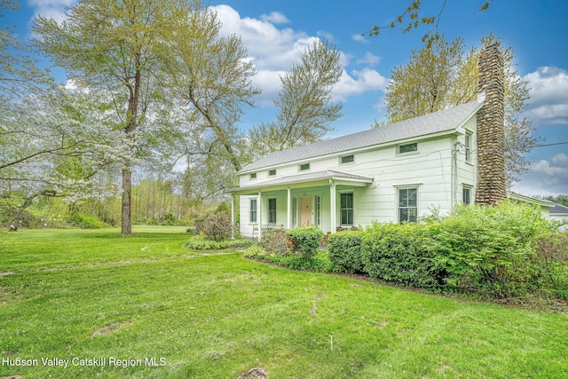 84 Old Rte 82, Hudson, NY 12534 - view of front of property featuring a front yard and a chimney