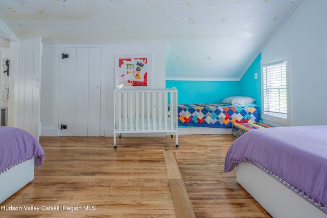 84 Old Rte 82, Hudson, NY 12534 - bedroom featuring wood finished floors and lofted ceiling
